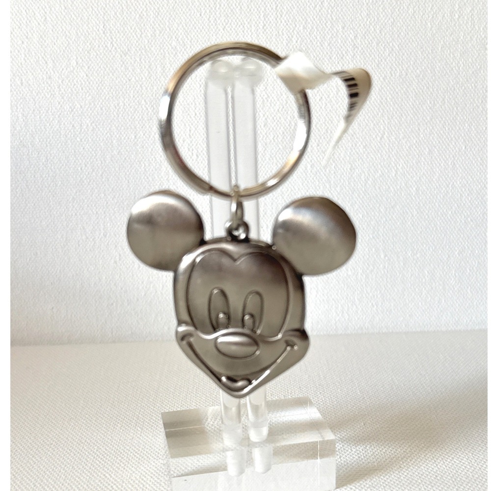 Disney Mickey Mouse Metal Keychain Monogram International Silver Tone
